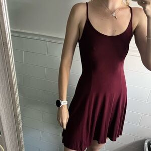 Burgundy/ Red Mini Dress